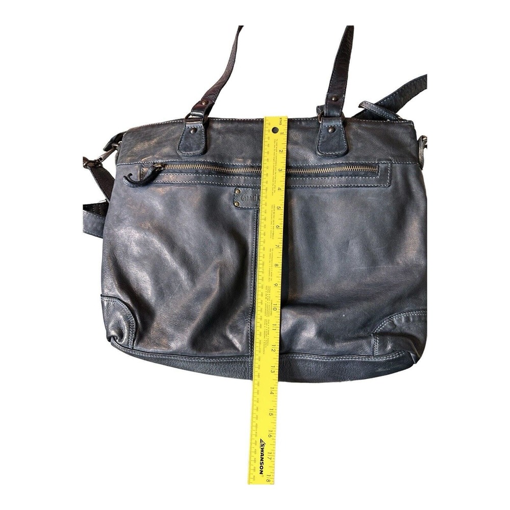 Gianni Conti Handbag Shoulder Crossbody Strap Navy 100% Leather Made Italy - Picture 15 of 15